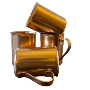 Set of 4 Vintage Bascal Anondized Aluminum Copper Color Mugs Cups